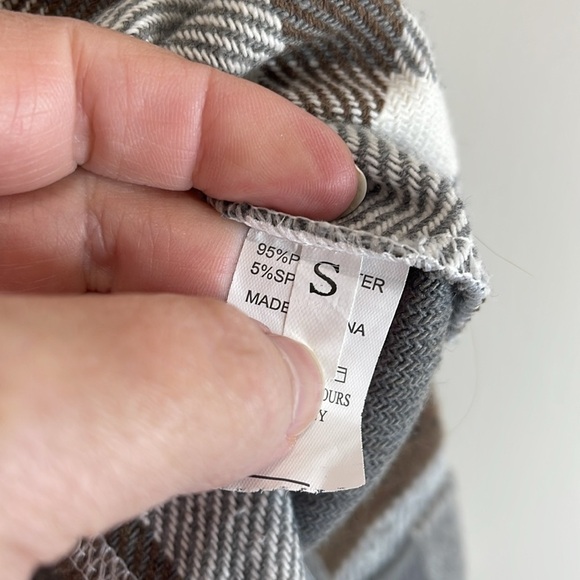 Amazon Plaid Flannel Lightweight Shacket As Seen On Nova Markina Drop Shoulder S - Picture 8 of 12
